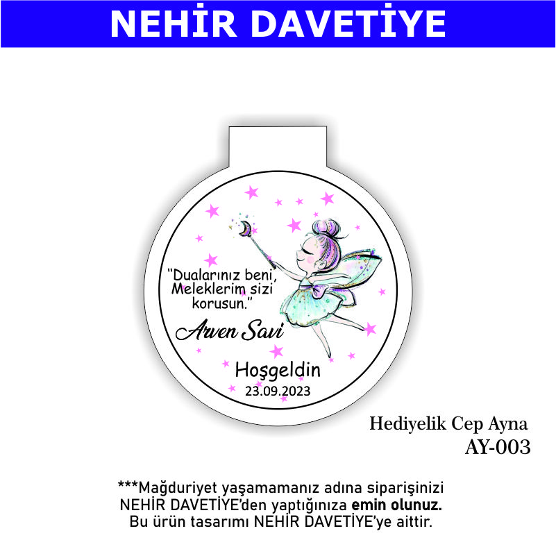 YENİ DOĞAN - HEDİYELİK CEP AYNA - AY-003