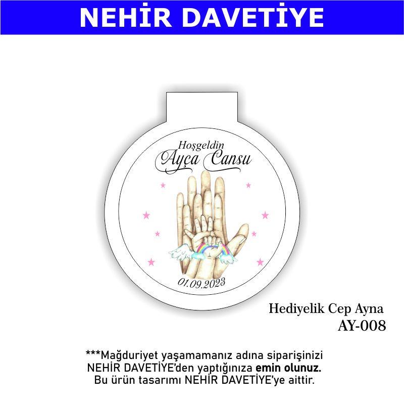 YENİ DOĞAN - HEDİYELİK CEP AYNA - AY-008