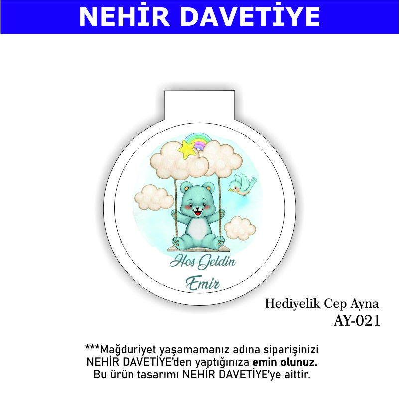 YENİ DOĞAN - HEDİYELİK CEP AYNA - AY-021