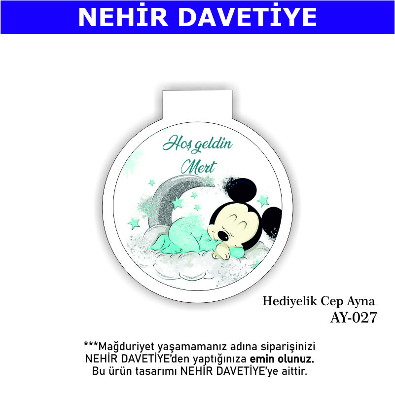 YENİ DOĞAN - HEDİYELİK CEP AYNA - AY-027