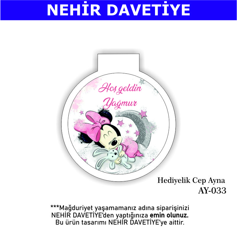 YENİ DOĞAN - HEDİYELİK CEP AYNA - AY-033