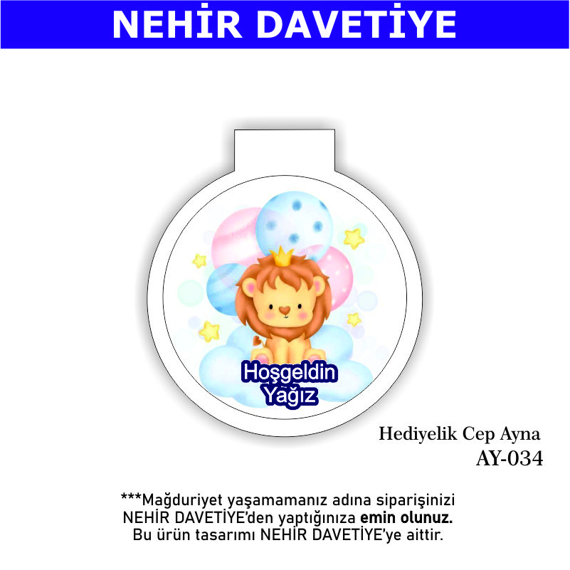 YENİ DOĞAN - HEDİYELİK CEP AYNA - AY-034