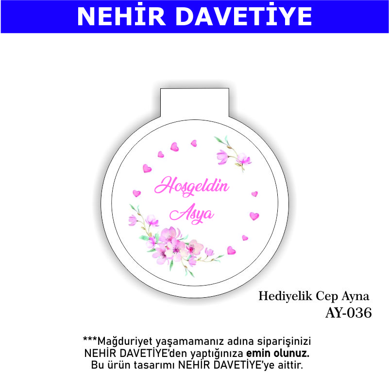 YENİ DOĞAN - HEDİYELİK CEP AYNA - AY-036