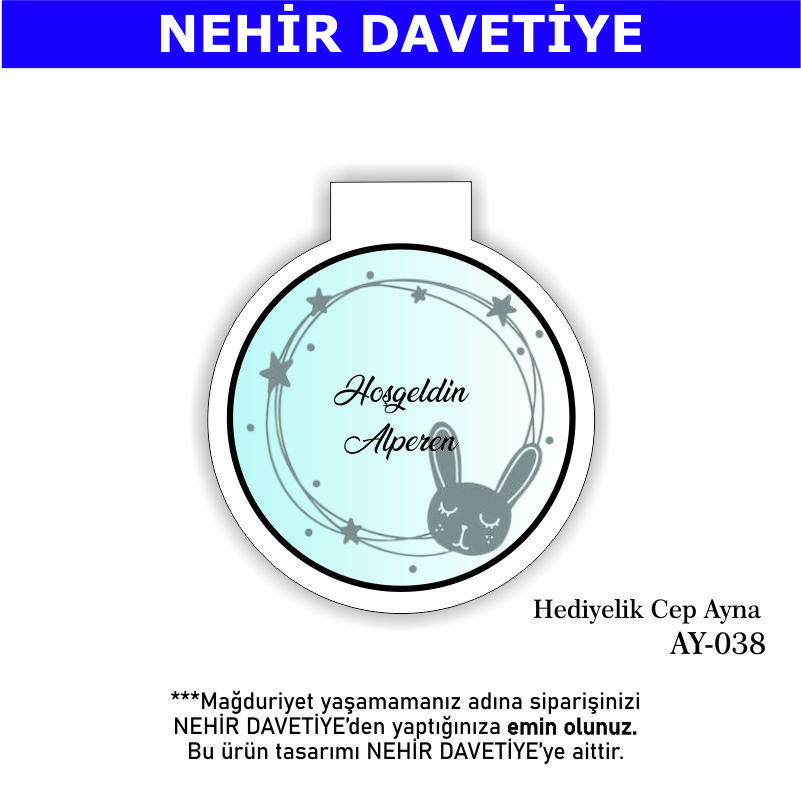 YENİ DOĞAN - HEDİYELİK CEP AYNA - AY-038