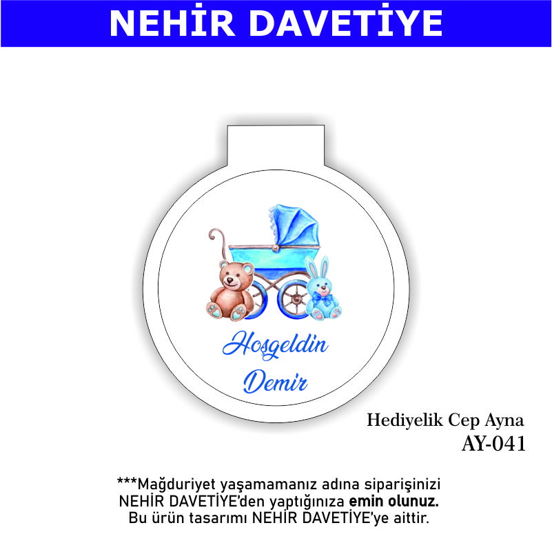 YENİ DOĞAN - HEDİYELİK CEP AYNA - AY-041
