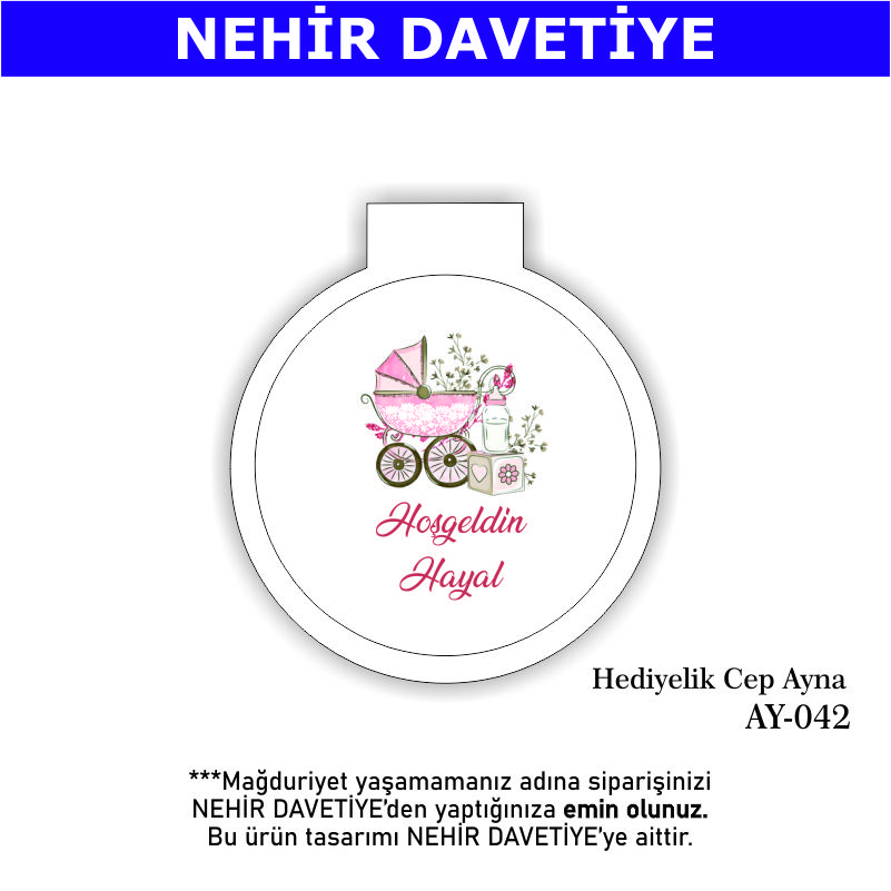 YENİ DOĞAN - HEDİYELİK CEP AYNA - AY-042