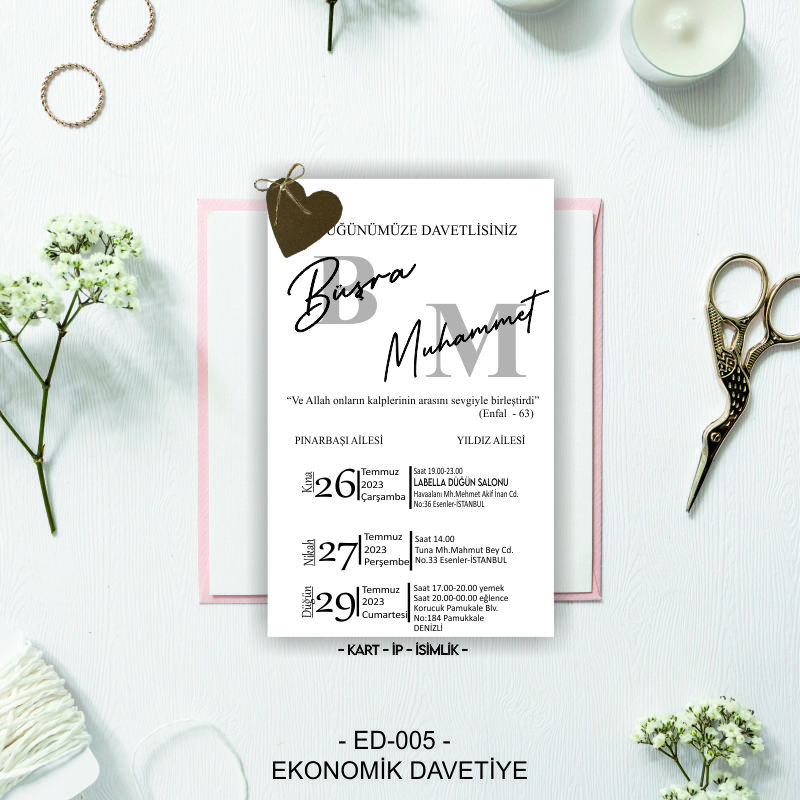 1000 ADET DAVETİYE - (ED-005)