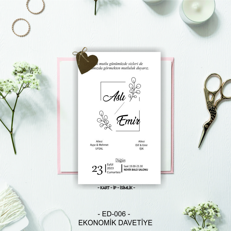 1000 ADET DAVETİYE - (ED-006)