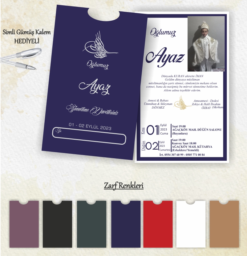 1000 ADET DAVETİYE / ZARF DAHİL-S-EKO-026