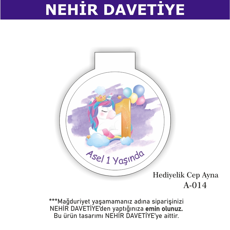 DOĞUM GÜNÜ - HEDİYELİK CEP AYNA - A-014