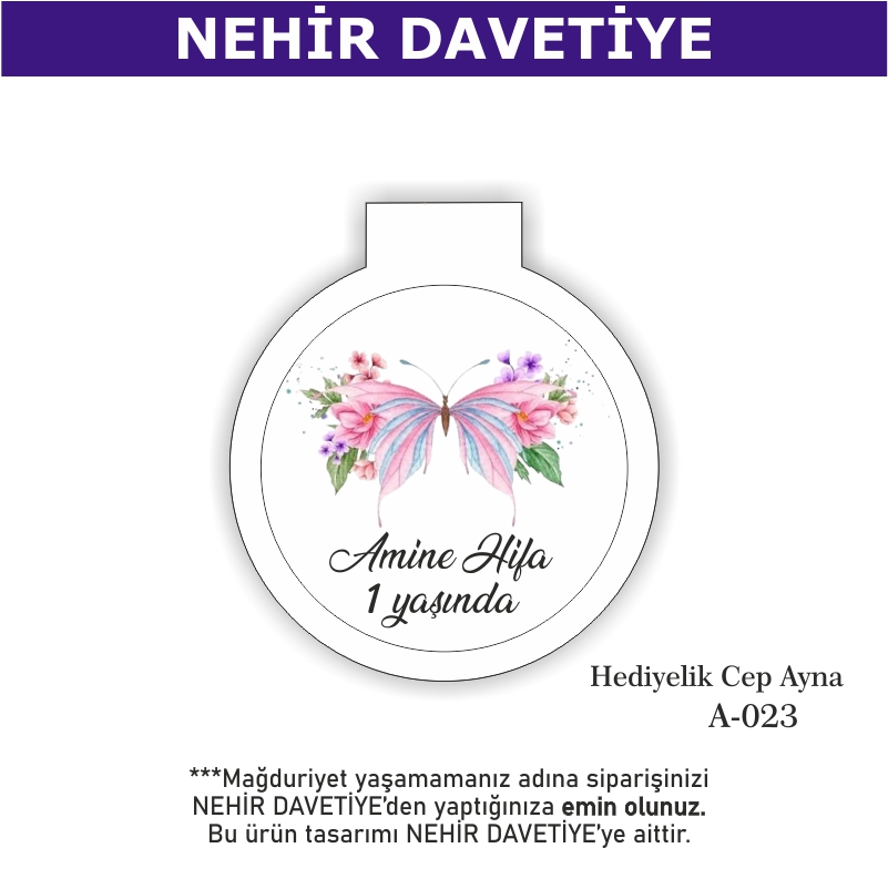 DOĞUM GÜNÜ - HEDİYELİK CEP AYNA - A-023
