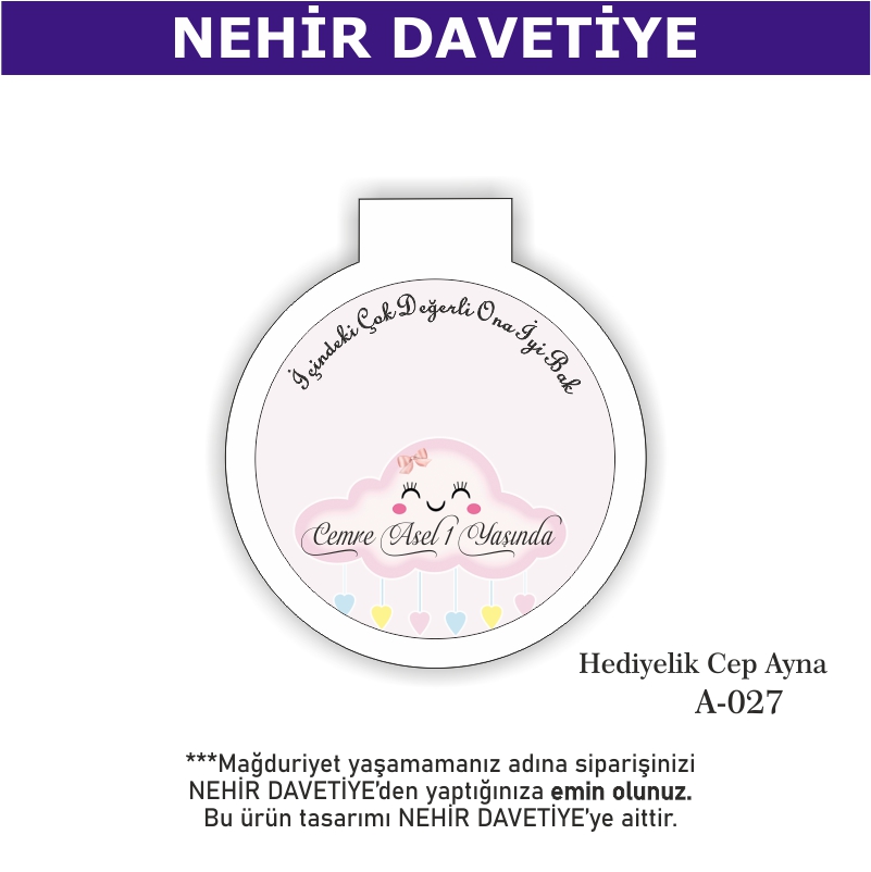DOĞUM GÜNÜ - HEDİYELİK CEP AYNA - A-027
