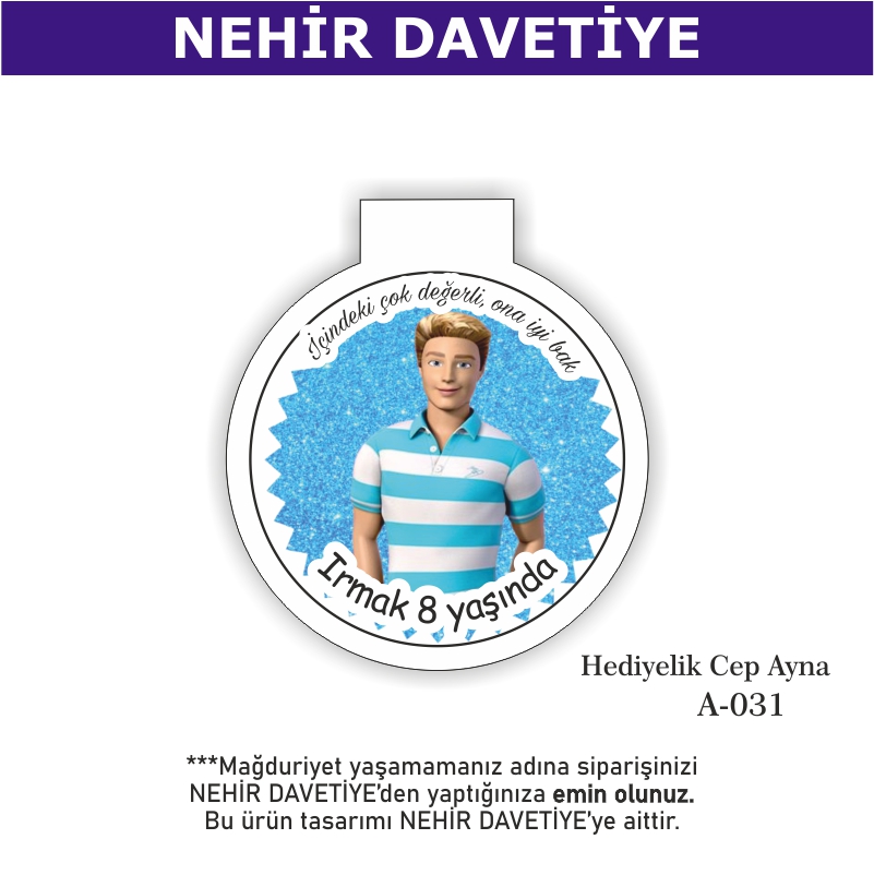 DOĞUM GÜNÜ - HEDİYELİK CEP AYNA - A-031