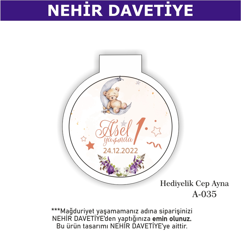DOĞUM GÜNÜ - HEDİYELİK CEP AYNA - A-035