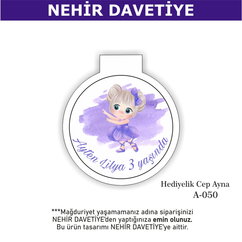 DOĞUM GÜNÜ - HEDİYELİK CEP AYNA - A-050