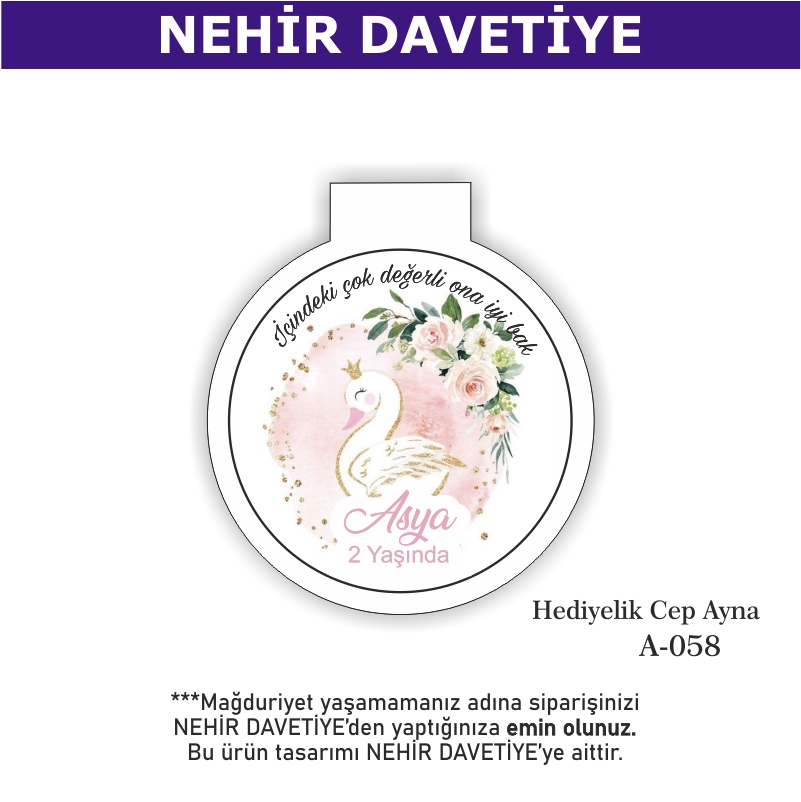 DOĞUM GÜNÜ - HEDİYELİK CEP AYNA - A-058