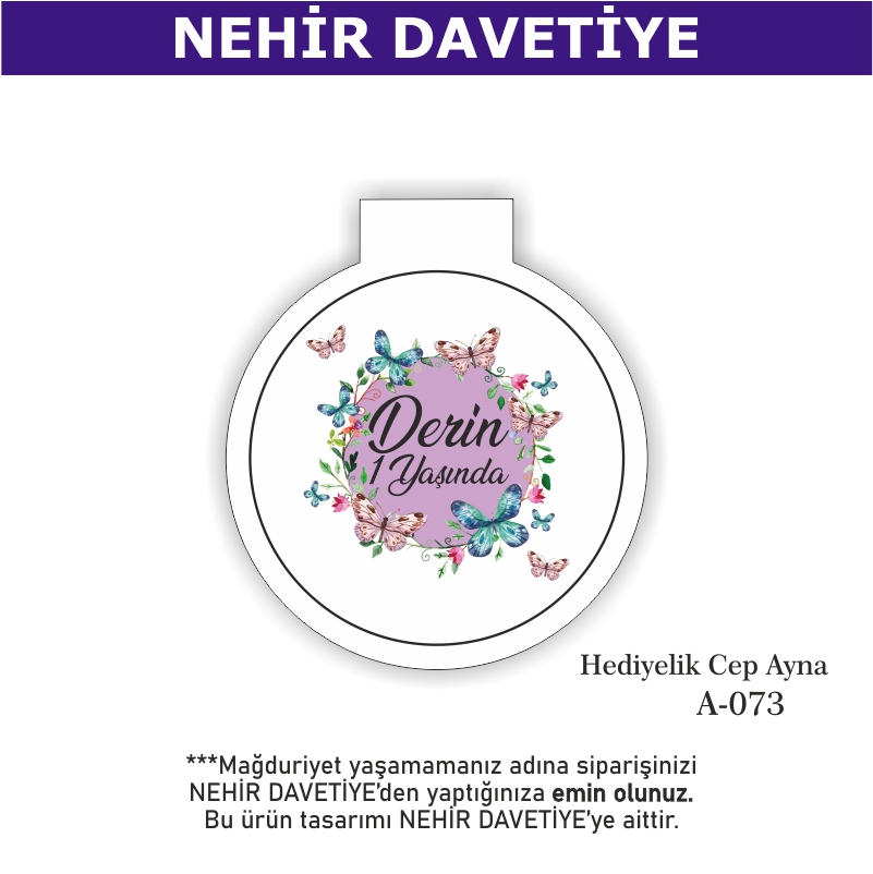 DOĞUM GÜNÜ - HEDİYELİK CEP AYNA - A-073