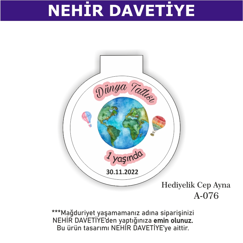 DOĞUM GÜNÜ - HEDİYELİK CEP AYNA - A-076