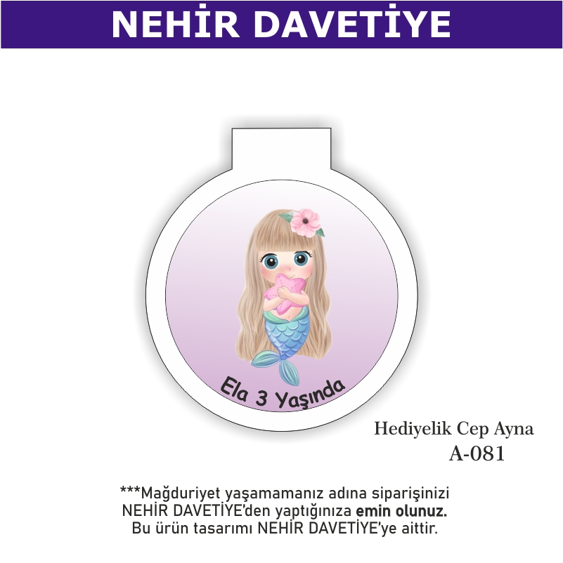 DOĞUM GÜNÜ - HEDİYELİK CEP AYNA - A-081