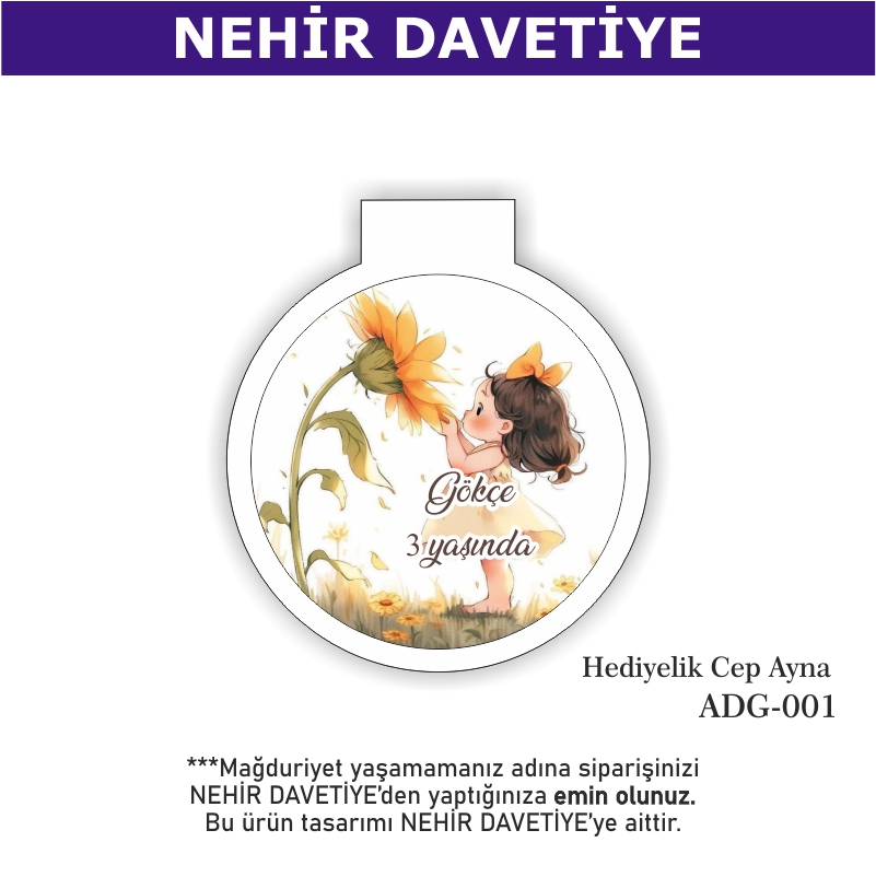 DOĞUM GÜNÜ - HEDİYELİK CEP AYNA - ADG-001