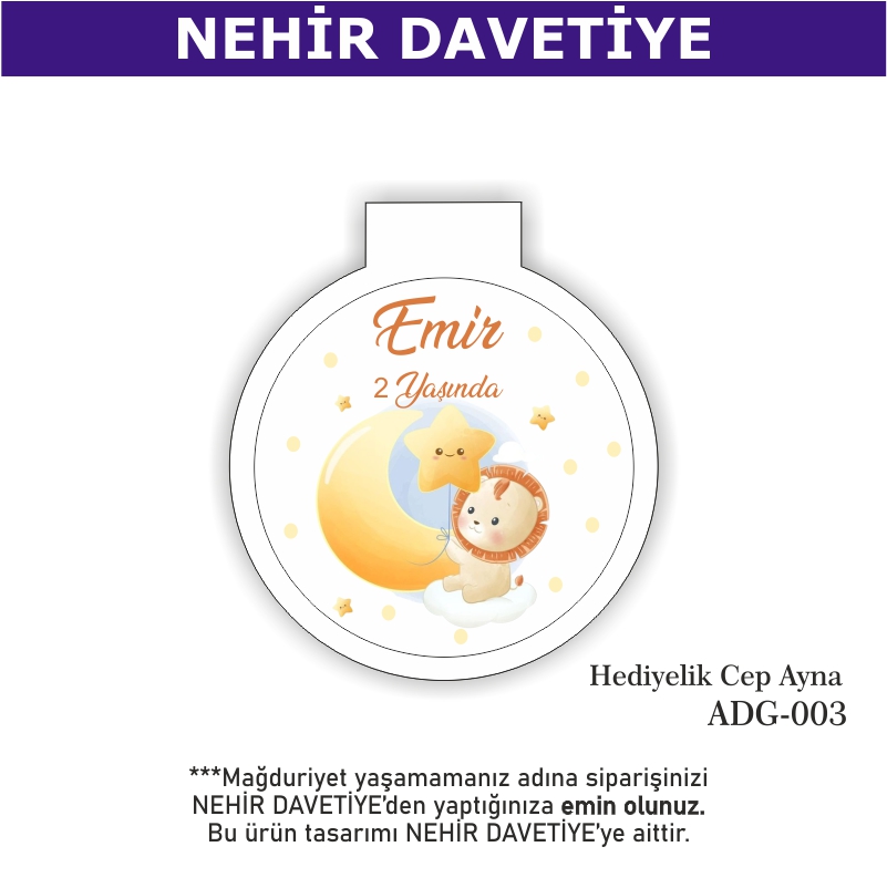 DOĞUM GÜNÜ - HEDİYELİK CEP AYNA - ADG-003