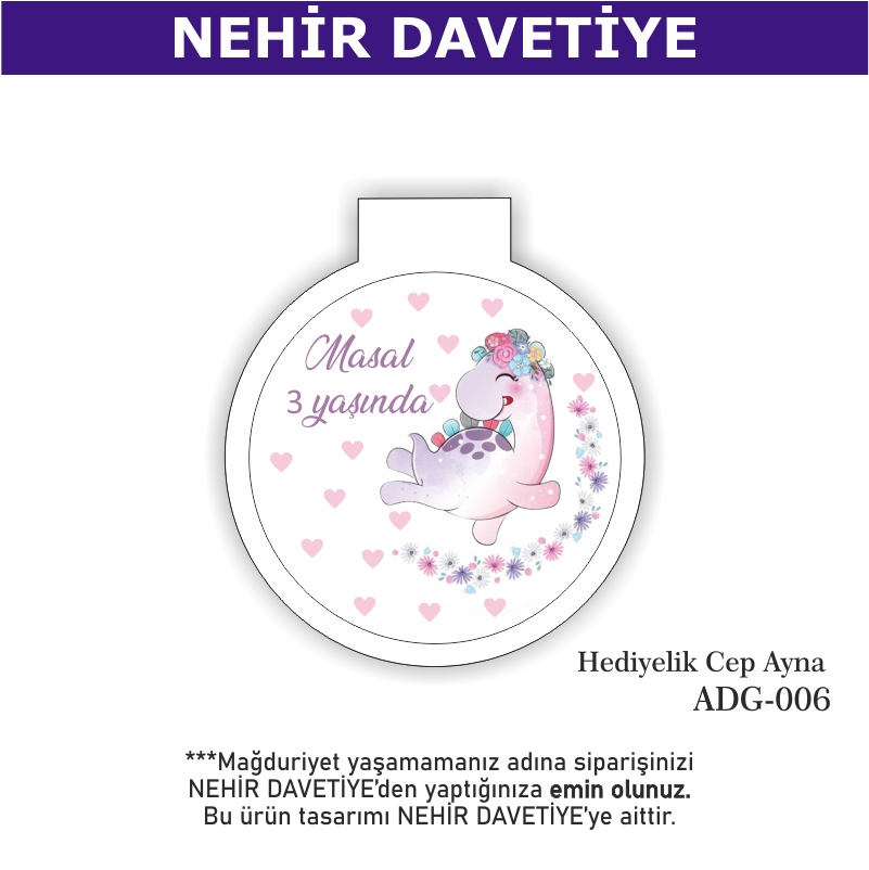 DOĞUM GÜNÜ - HEDİYELİK CEP AYNA - ADG-006