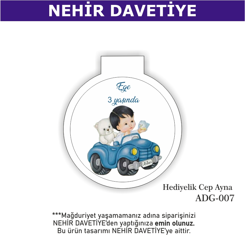 DOĞUM GÜNÜ - HEDİYELİK CEP AYNA - ADG-007
