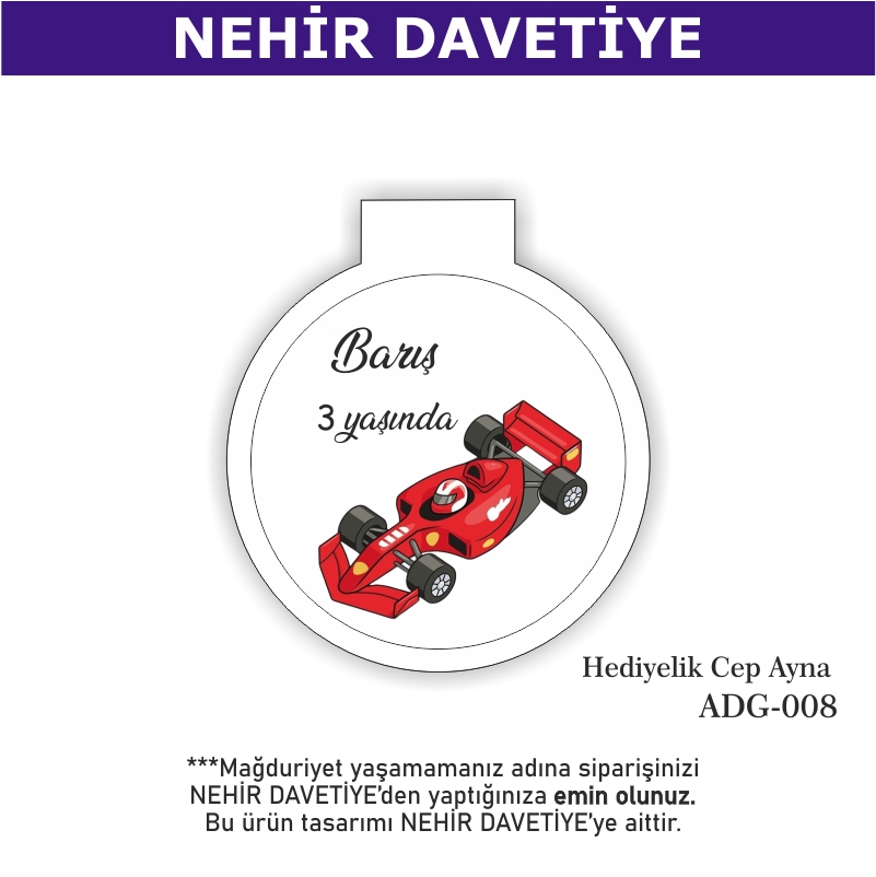 DOĞUM GÜNÜ - HEDİYELİK CEP AYNA - ADG-008