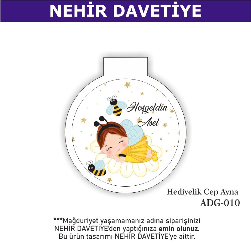 DOĞUM GÜNÜ - HEDİYELİK CEP AYNA - ADG-010