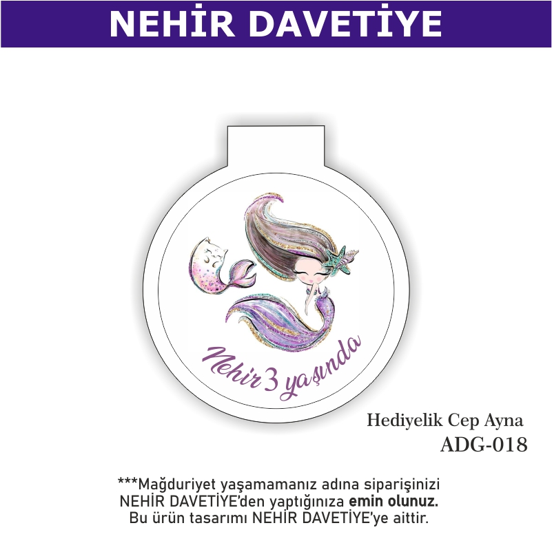 DOĞUM GÜNÜ - HEDİYELİK CEP AYNA - ADG-018