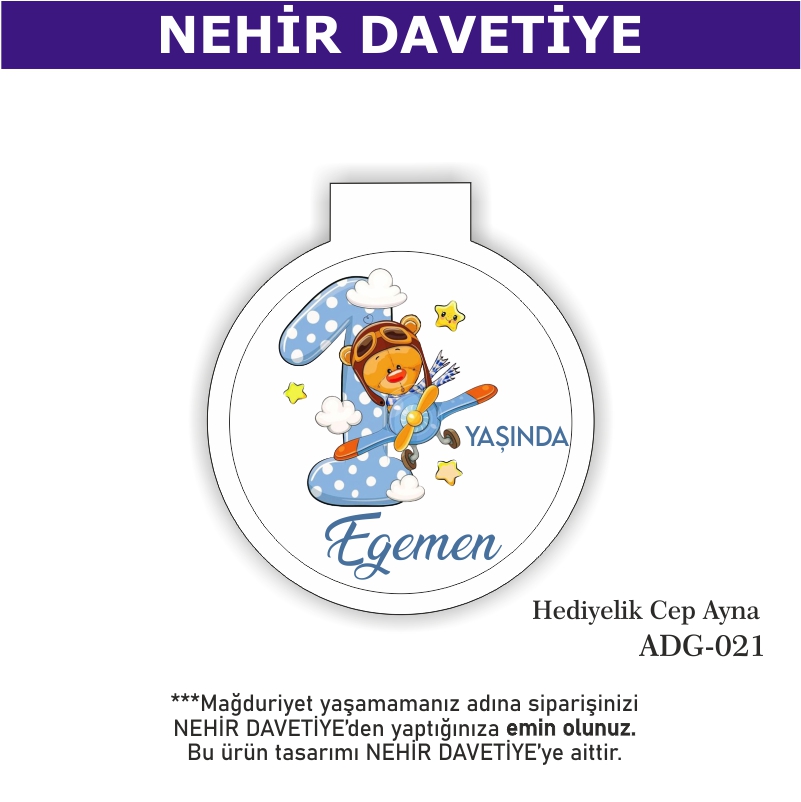 DOĞUM GÜNÜ - HEDİYELİK CEP AYNA - ADG-021