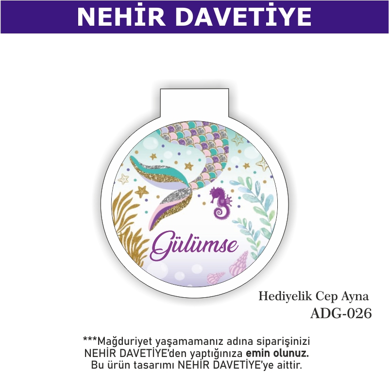 DOĞUM GÜNÜ - HEDİYELİK CEP AYNA - ADG-026