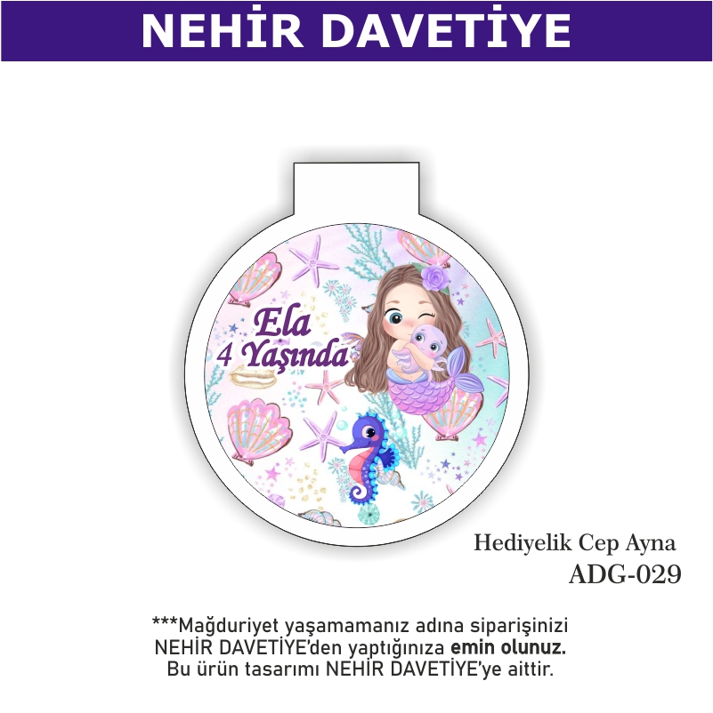 DOĞUM GÜNÜ - HEDİYELİK CEP AYNA - ADG-029